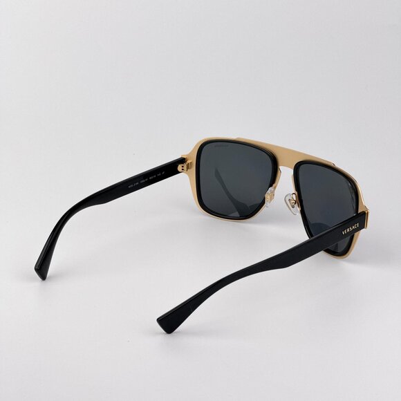 Versace Men’s Sunglasses – Black Aviator Frame Polarized Lenses | VE2199 100281 - Picture 5 of 12